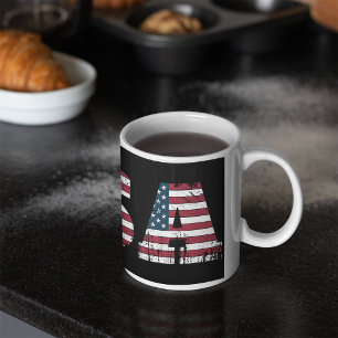 Tasse 2 Couleurs Le drapeau américain style voyou patriotique