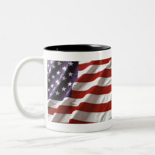 Tasse 2 Couleurs Le drapeau américain - Vieux souvenir