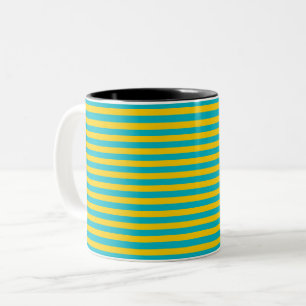 Tasse 2 Couleurs Le drapeau du Kazakhstan raye symbole italie ligne