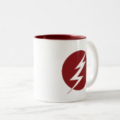 Tasse 2 Couleurs Le Flash | Logo du boulon éclair (Devant droit)