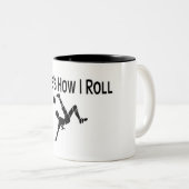 Tasse 2 Couleurs Le football ceci est comment je roule le (Devant droit)