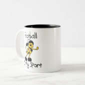 Tasse 2 Couleurs Le football de bourdon mon sport (Devant gauche)