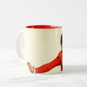 Tasse 2 Couleurs Le football d'université (Devant gauche)