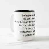 Tasse 2 Couleurs Le frisson du golfeur (Devant gauche)