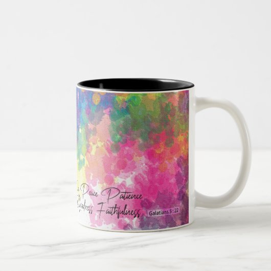 Tasse 2 Couleurs Le Fruit de l'Esprit - Galates 5 (Droit)