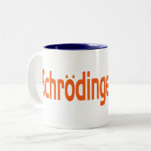 Tasse 2 Couleurs Le geek de Schrodinger (Devant gauche)