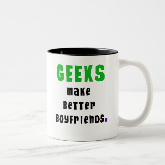 Tasse 2 Couleurs Le geeks fait de meilleurs amis (Droit)