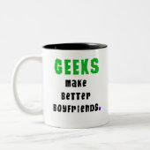 Tasse 2 Couleurs Le geeks fait de meilleurs amis (Gauche)