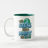 Tasse 2 Couleurs Le geeks hérite de la terre (Gauche)