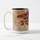 Tasse 2 Couleurs Le grand panneau pétroglyphe de chasse (Gauche)