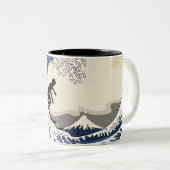 Tasse 2 Couleurs Le grand surfer de Kanagawa (Devant droit)