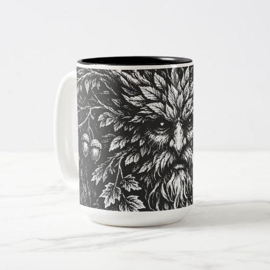 Tasse 2 Couleurs Le Green Man par BurnsInHell (Devant gauche)