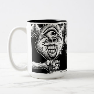 Tasse 2 Couleurs Le groupe o" amis" de "Toons "de type attaquent