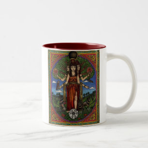 Tasse 2 Couleurs le hecate de déesse (image et synbols) 001 t, g…
