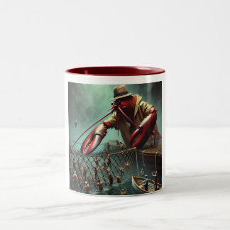 Tasse 2 Couleurs Le homard vient - Mayhem maritime dans une coupe