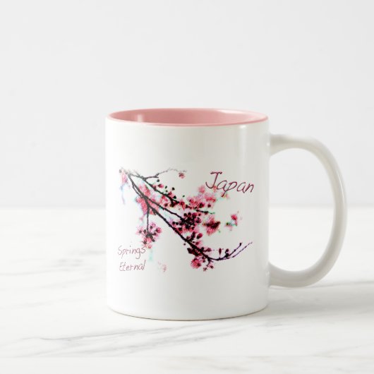 Tasse 2 Couleurs le Japon jaillit éternel (Droit)