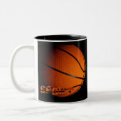 Tasse 2 Couleurs Le jeu du basket-ball (Gauche)