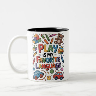 Tasse 2 Couleurs Le jeu est ma langue préférée