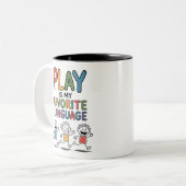 Tasse 2 Couleurs Le jeu est ma langue préférée (Devant gauche)