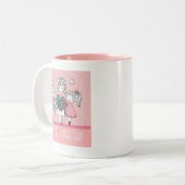 Tasse 2 Couleurs Le jour et les enfants de mère heureux (Devant gauche)