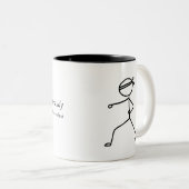 Tasse 2 Couleurs Le karaté est une étude de vie (Devant droit)