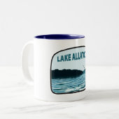 Tasse 2 Couleurs Le lac Allatoona Georgia Rod de pêche (Devant gauche)
