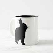TASSE 2 COULEURS LE LAPIN NOIR (Devant gauche)