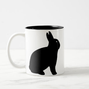 TASSE 2 COULEURS LE LAPIN NOIR