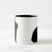 TASSE 2 COULEURS LE LAPIN NOIR (Centre)