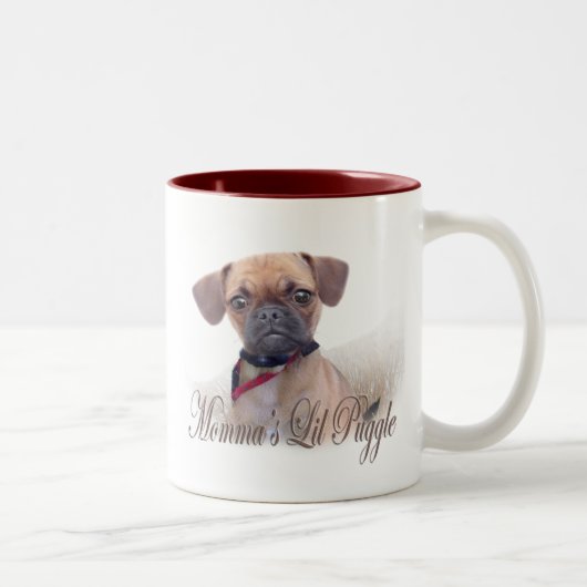 Tasse 2 Couleurs Le Lil Puggle de Momma (Droit)