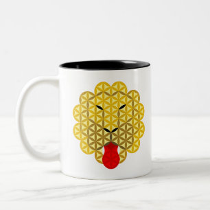 Tasse 2 Couleurs Le Lion De Vie - mâle Alpha, 05, Animaux Sacrés.