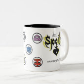 Tasse 2 Couleurs Le logo de corrompre (Devant droit)