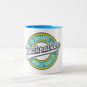 Tasse 2 Couleurs Le logo rétro The Bahamas Backpacker World Travele
