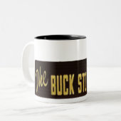 Tasse 2 Couleurs Le mâle s'arrête ici (Devant gauche)