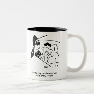 Tasse 2 Couleurs Le mari de l'épouse est un conducteur ivre