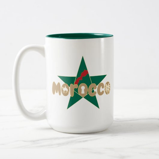 Tasse 2 Couleurs Le Maroc est une identité, transmis avec fierté (Gauche)