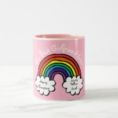 Tasse 2 Couleurs Le meilleur ami jamais Rainbow rose (Centre)