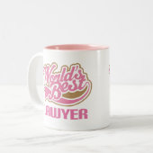 Tasse 2 Couleurs Le meilleur avocat des mondes roses mignons (Devant gauche)