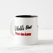 Tasse 2 Couleurs Le meilleur beau-père du monde (Devant gauche)