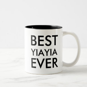 Tasse 2 Couleurs Le meilleur cadeau de jour de Valentines du yiayia