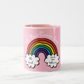 Tasse 2 Couleurs Le meilleur Cousin jamais Rainbow rose (Centre)