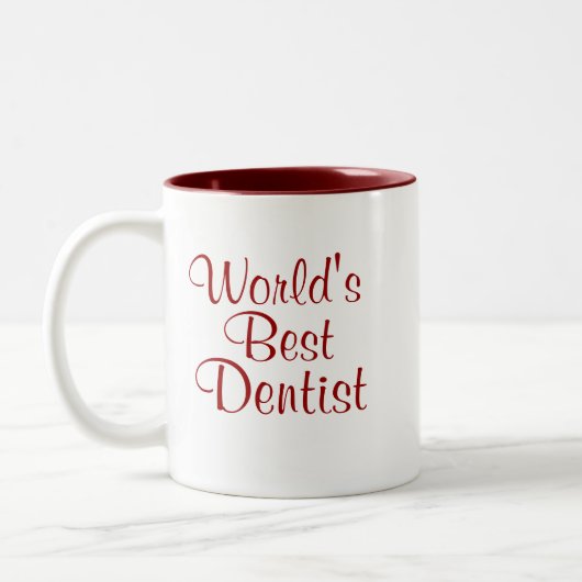 Tasse 2 Couleurs Le meilleur dentiste des mondes (Gauche)