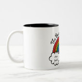 Tasse 2 Couleurs Le meilleur enseignant jamais arc-en-ciel (Gauche)