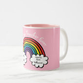 Tasse 2 Couleurs Le meilleur enseignant jamais Rainbow Pink (Devant droit)