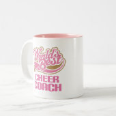 Tasse 2 Couleurs Le meilleur entraîneur d'acclamation des mondes (Devant gauche)