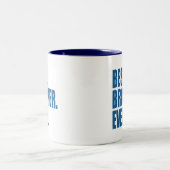 Tasse 2 Couleurs Le meilleur. Frère. Jamais. (bleu) (Centre)