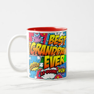 Tasse 2 Couleurs Le meilleur grand-papa personnalisent jamais la