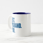 Tasse 2 Couleurs Le meilleur.Mari. Jamais. (bleu) (Devant gauche)