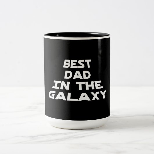 Tasse 2 Couleurs Le meilleur papa dans la galaxie (Centre)