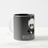 Tasse 2 Couleurs Le meilleur papa Panda (Devant gauche)